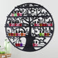 Support mural pour vernis à ongles, étagère de rangement nar, noir avec silhouette d'arbre, stockage d'huile rond