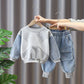 Ensemble Sweat-shirt Et Pantalon De Jeans Pour Enfant 2 Pièces