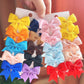 Lot de 10 Barrettes à cheveux avec ruban solide pour petites filles.