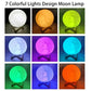 Lampe Lune 3D  15 CM 7 Couleurs Veilleuse LED USB Rechargeable Veilleuse Lune pour Chambre Cadeau Noël