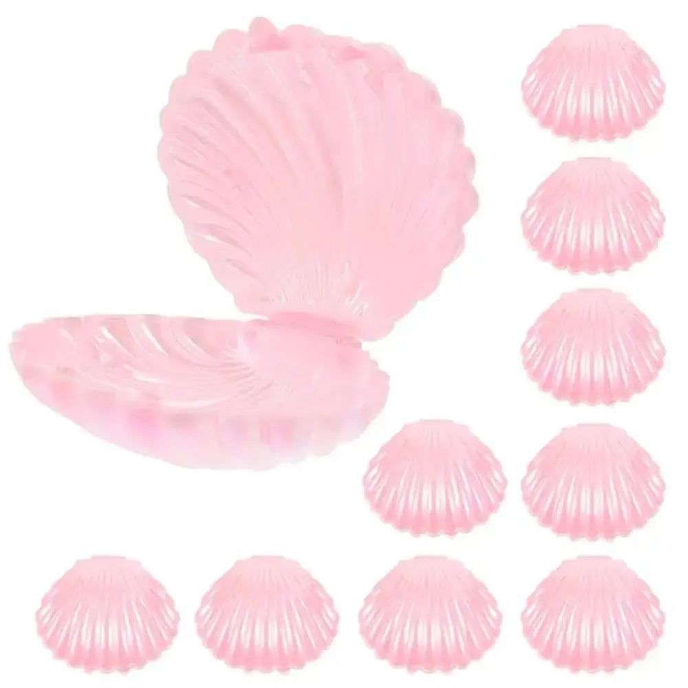 10 piéces Coquille Bonbons Boîtes Mignon En Plastique Cadeau Emballage Sacs Maquillage Bijoux Boîtes De Rangement