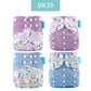 Happyflute 2022 New Fashion Style Baby Nappy 4pcs/set Diaper Cover Waterproof&amp;Reusable Cloth Diaper