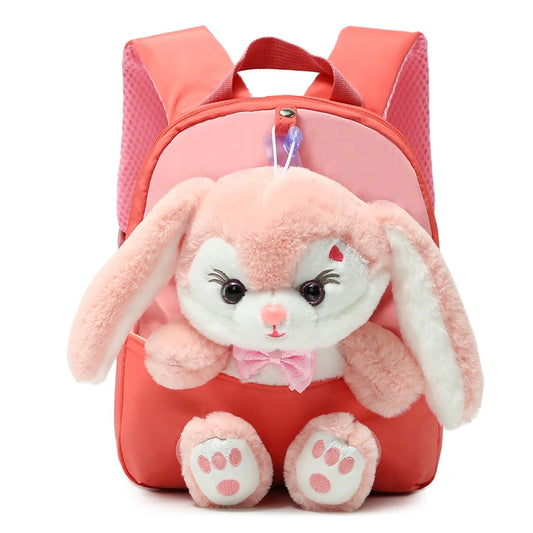 Fanelod Cartable préscolaire,Sac à Dos Scolaire pour Filles | Cartable Ours en Peluche, Jouets Mignons pour Filles Garçons, Sac à Dos pour Voyage, Pique-Nique, Garderie, Crèche