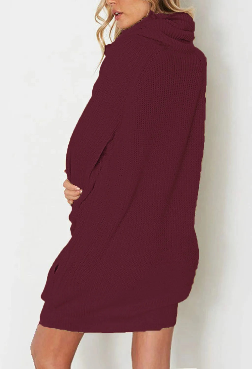 Pull automne & hiver grande taille élégant en tricot haut