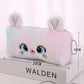 Étui à crayons en peluche kawaii Boîte à stylos mignonne Grande capacité pour les filles Sac de rangement Fournitures de bureau scolaires