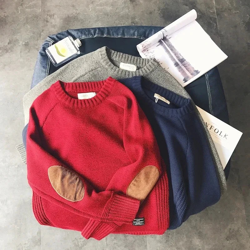 Pull  à manches longues et col rond pour homme