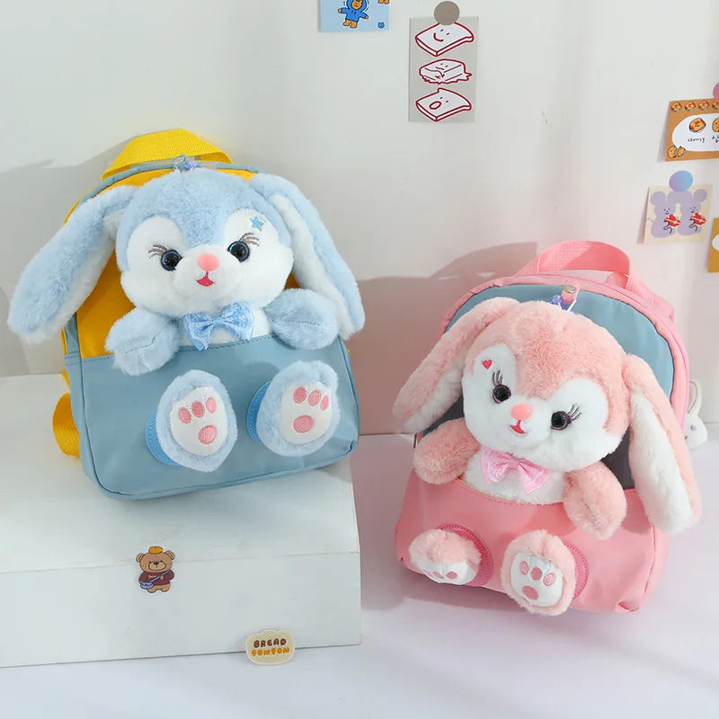 Fanelod Cartable préscolaire,Sac à Dos Scolaire pour Filles | Cartable Ours en Peluche, Jouets Mignons pour Filles Garçons, Sac à Dos pour Voyage, Pique-Nique, Garderie, Crèche