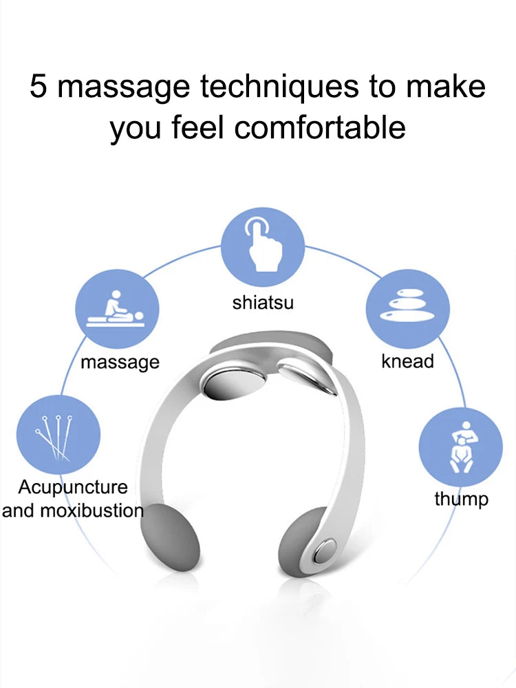 Cinq types de modes de massage des vertèbres cervicales, impulsion intelligente, confrontation USB, frottement du cou