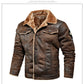 Blouson aviateur en cuir PU pour hommes