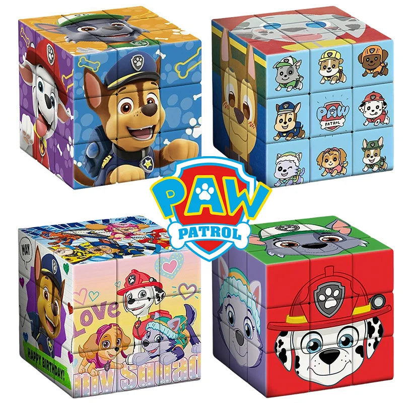 3x3 Pat' Patrouille Magic Cubes Casse-tête Cubo Magique professionnel Jouets Dessin animé Anniversaire Cadeaux de Noël pour enfants Speed Cube