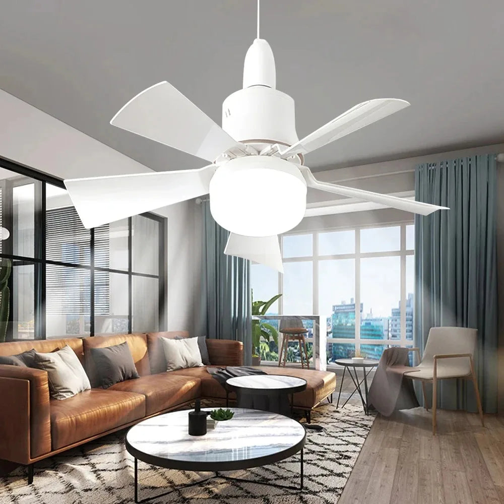 Ventilateur de Plafond LED avec Télécommande, Sans Fil, Moderne, Intelligent, Intensité Réglable, 30W