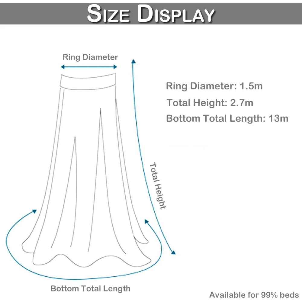 Moustiquaire Suspendue pour Lit de Princesse, Double Couleurs, Rideau de Tente Pliable, Élégant