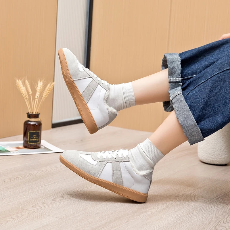 AIYUQI Baskets Femme  Nouveau Cuir Véritable Dames