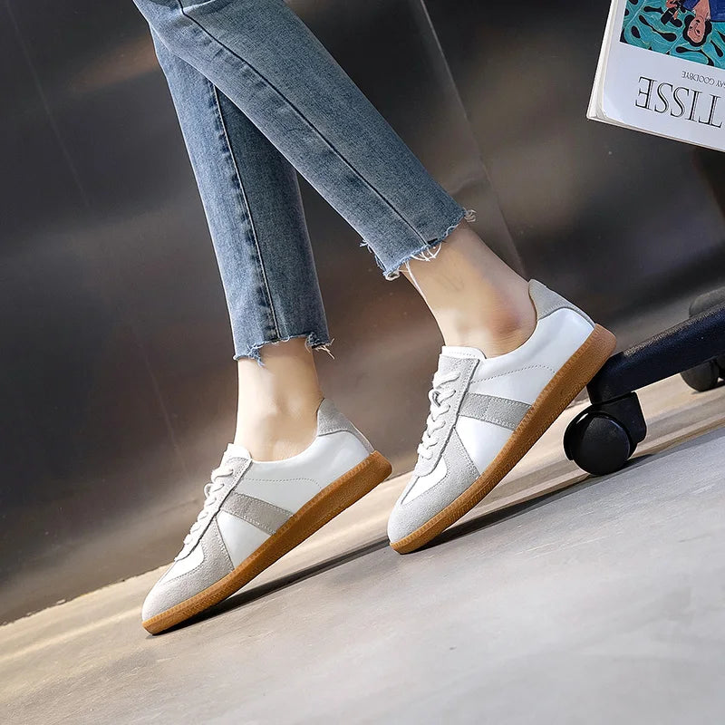 AIYUQI Baskets Femme  Nouveau Cuir Véritable Dames