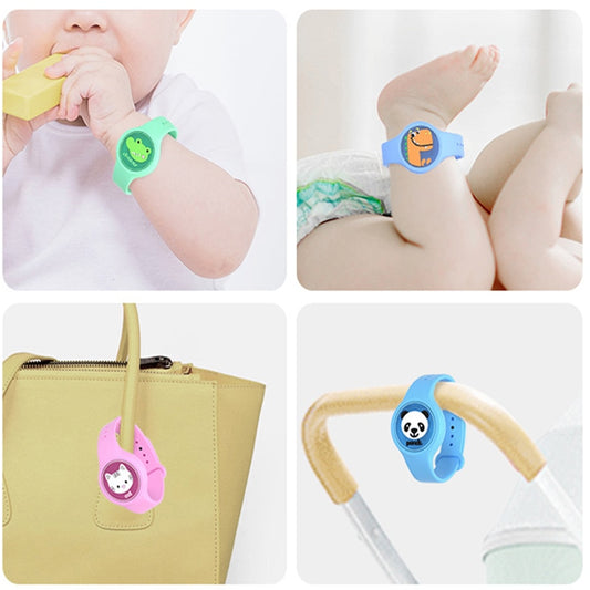 Interrupteur bracelet répulsif anti-moustiques en silicone pour enfants.