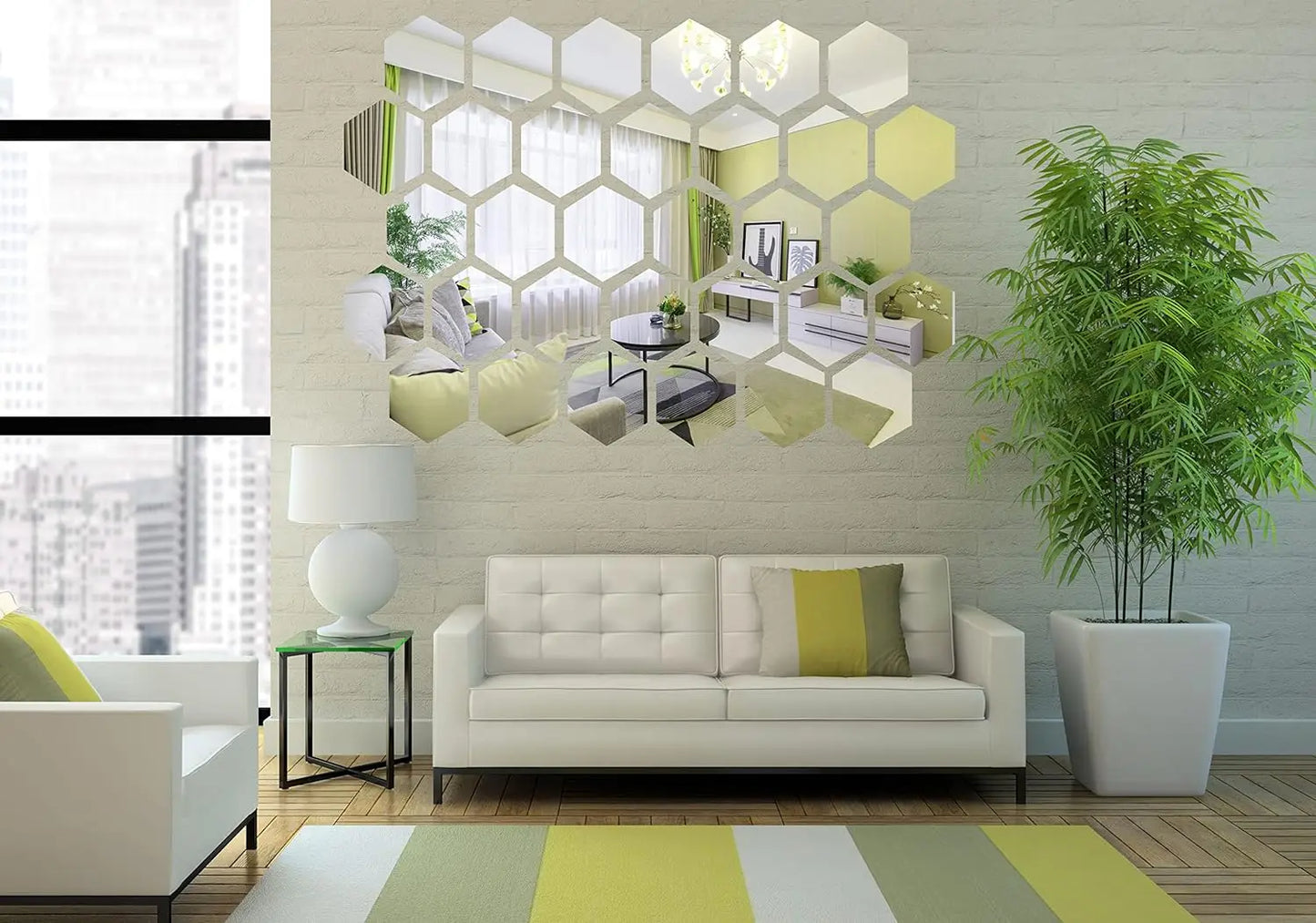 12pcs 3D Hexagone Miroir Mural Autocollant Rose Or DIY TV Fond Salon Autocollants Décoration Murale Chambre Salle de Bain Décoration Intérieure