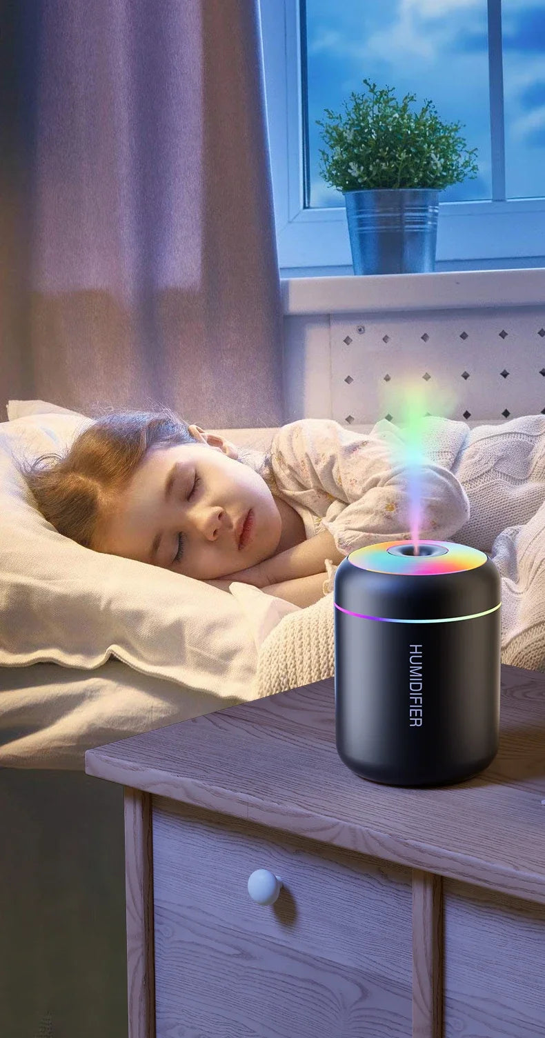 Mini humidificateur d'air électrique USB, diffuseur d'arômes, brumisateur d'aromathérapie, lumières pour voiture, maison