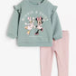 Sweat-shirt rose et pantalon à manches longues pour filles