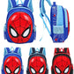 Sac à dos pour enfant Spiderman - Grande capacité - Design 3D - Spider-Man - Poche latérale en maille pour contenir des bouteilles d'eau, rouge, S