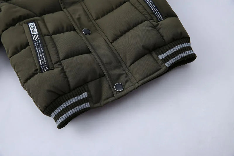 Odziezet Blouson Manteau Fourrure Chaud Enfant Garçon Bébé Ski Vêtement Doudoune à Capuche Veste à Manches Longues Chaud 1-5 Ans