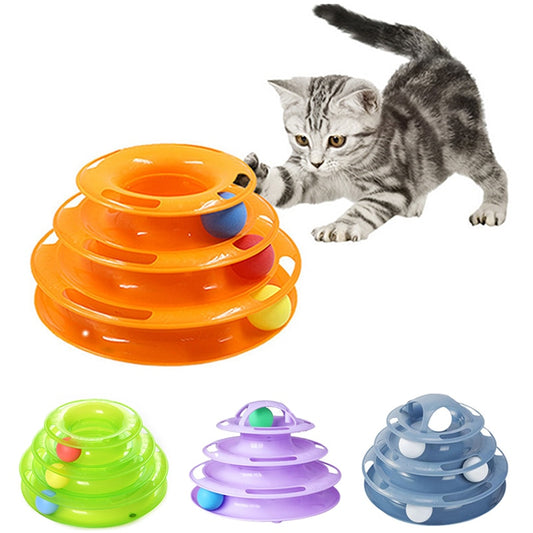 Jouet Pour Chat-Tour de divertissement pour chat trois niveaux