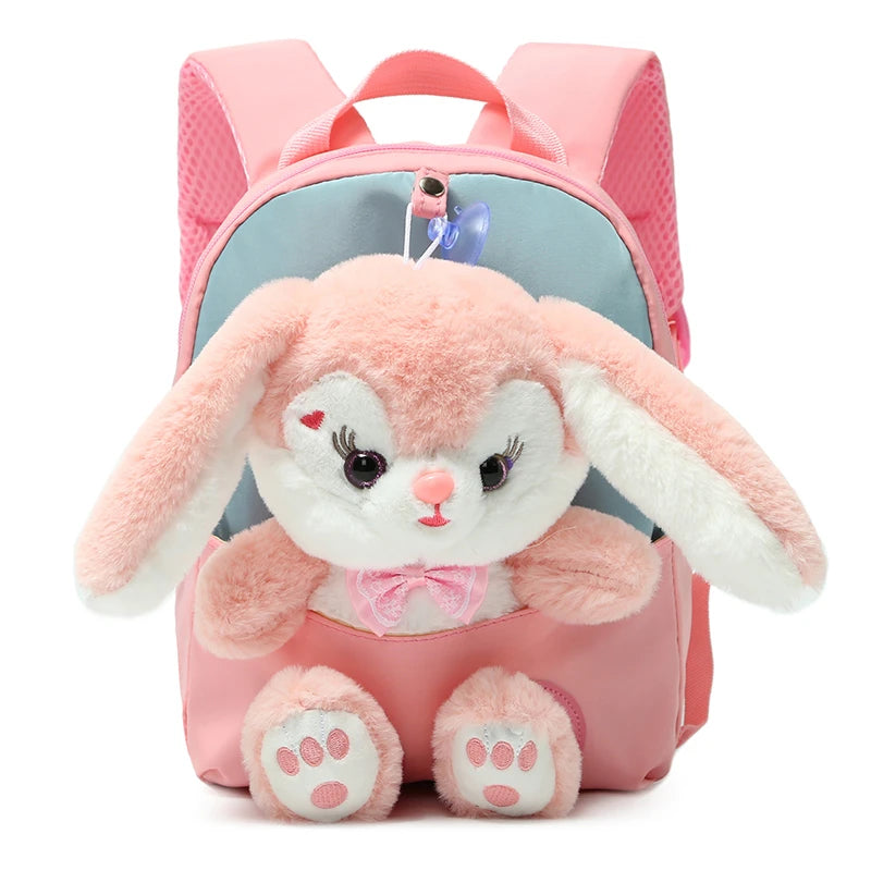 Fanelod Cartable préscolaire,Sac à Dos Scolaire pour Filles | Cartable Ours en Peluche, Jouets Mignons pour Filles Garçons, Sac à Dos pour Voyage, Pique-Nique, Garderie, Crèche