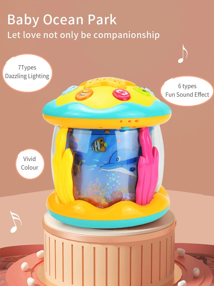 Jouets pour bébés 6 à 12 mois musical, Ocean Projecteur rotatif Cadeaux pour bébés pour les tout-petits Enfants