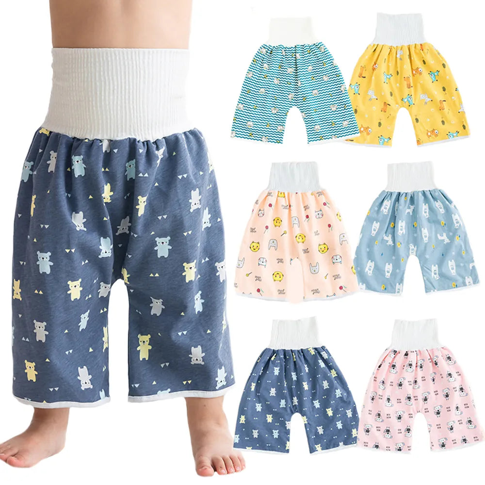 2 EN 1 CONFORTABLE JUPE À COUCHES POUR ENFANTS IMPERMÉABLE ET ABSORBANT