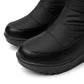 Bottes de neige compensées au genou pour femmes et filles, chaussures de pluie pour dames, noir et blanc, fourrure chaude, peluche, décontracté, imperméable, hiver