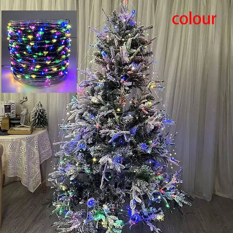 5 m LED Guirlande lumineuse Fée guirlande guirlande blanc chaud pour arbre de Noël Décoration de jardin de fête de mariage