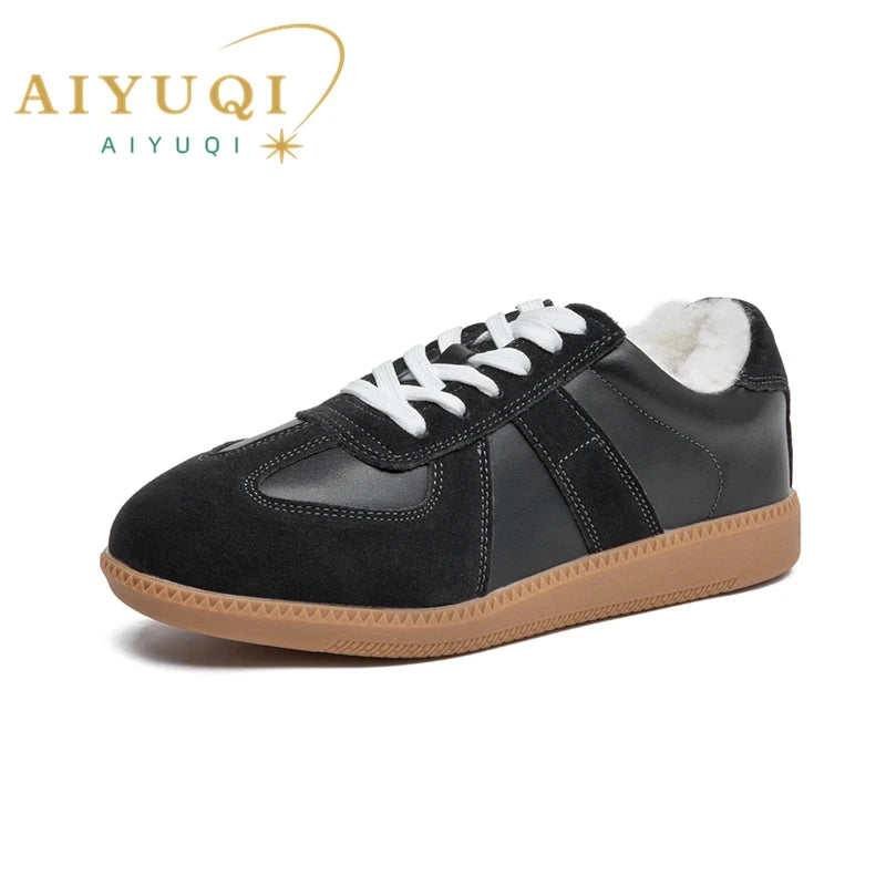 AIYUQI Baskets Femme  Nouveau Cuir Véritable Dames