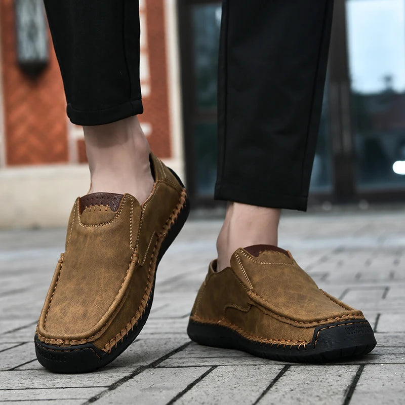 Mocassins en cuir faits à la main pour hommes