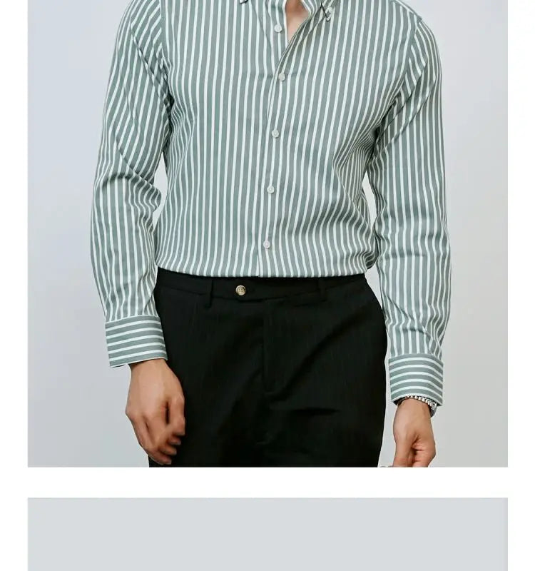 Chemise D’affaires Élégance Homme Haut Sens Casual Non Repassage Chemise Imprimée À Manches Longues Pour Hommes