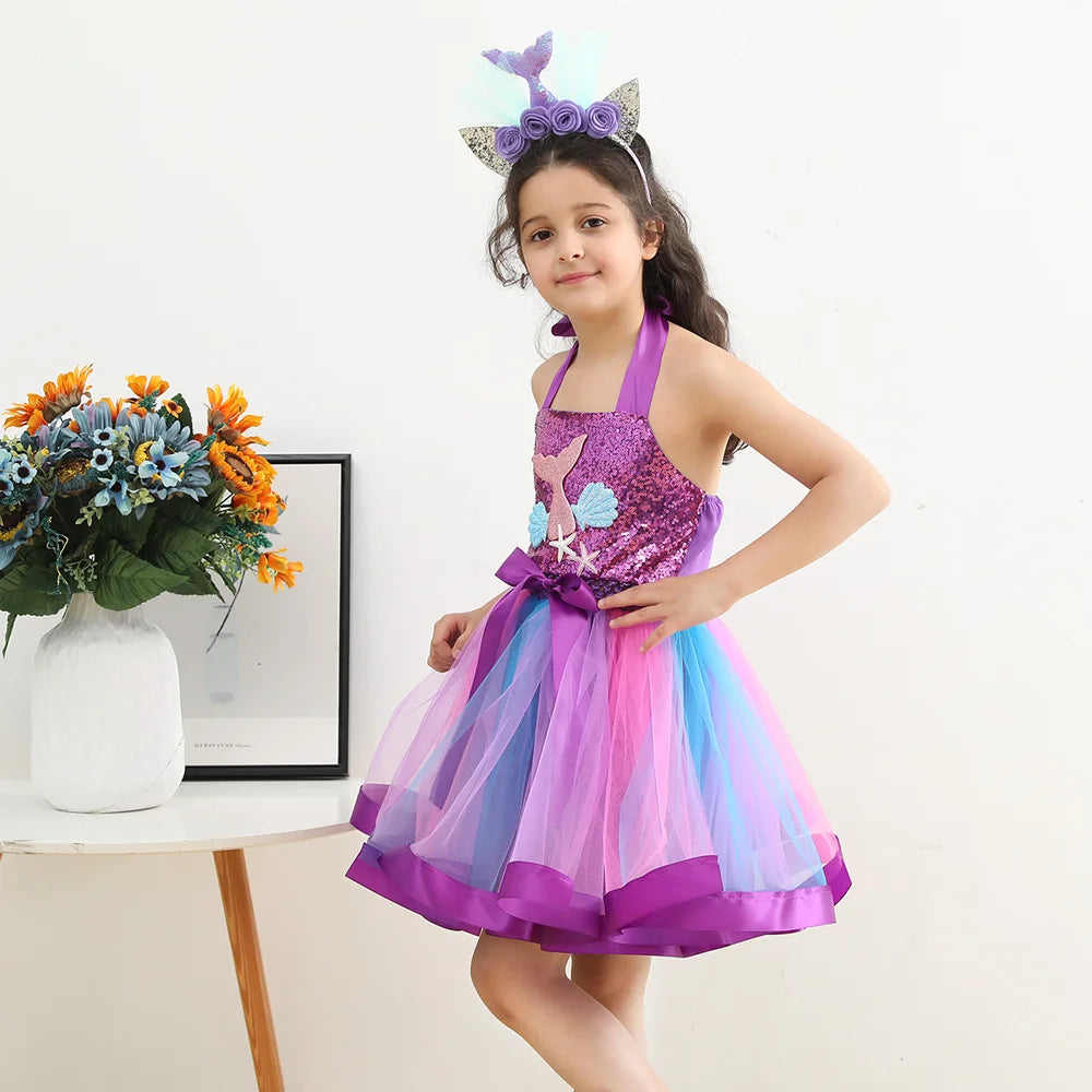 Robe pour fille Sirène 2-12 ans