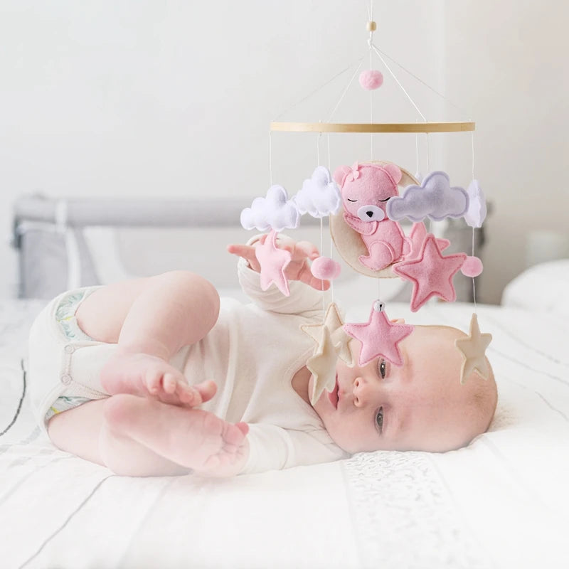 Décoration de chambre d'enfant - Carillon en bois naturel