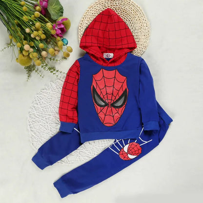 Dessin animé super-héros enfants costume bébé garçon vêtements ensemble printemps manteau enfant pantalon 2pcs pas cher
