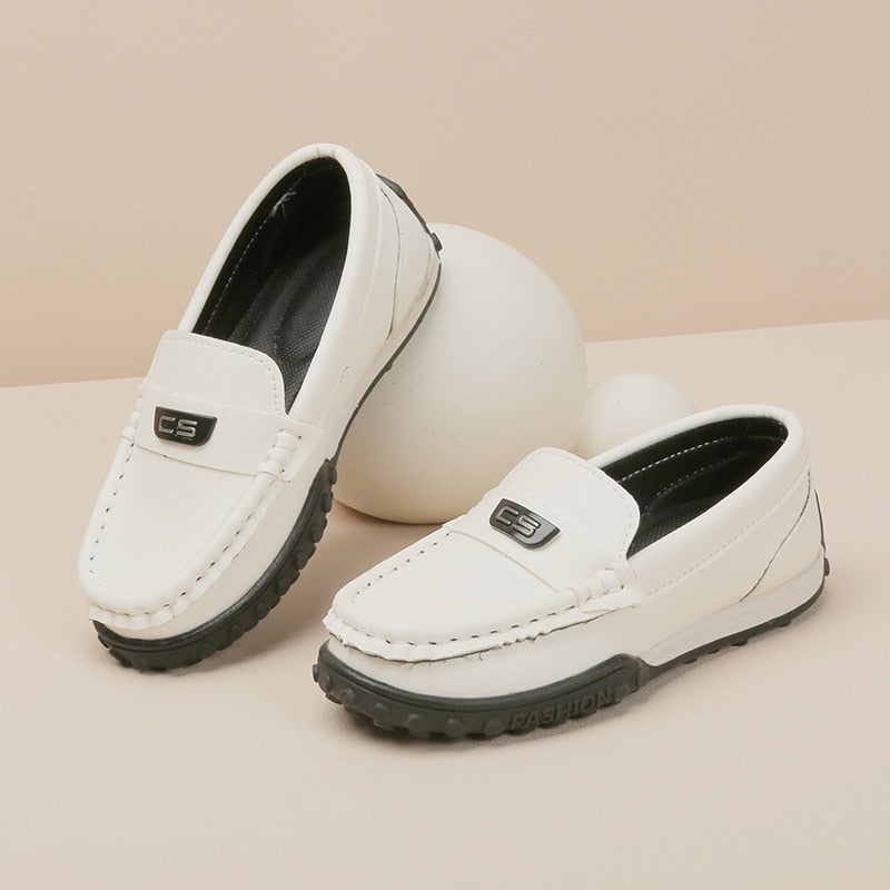 Mocassins en cuir à enfiler pour enfants