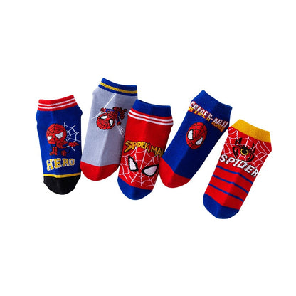 Chaussettes Courtes Spiderman Garçon /5 Paires