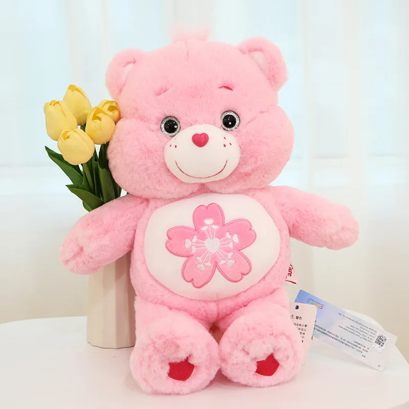 Ours en peluche Kawaii rose Sakura, joli ours de dessin animé, poupées en peluche douces, jouets mignons, cadeau pour filles 22 cm, 33 cm, 45cm