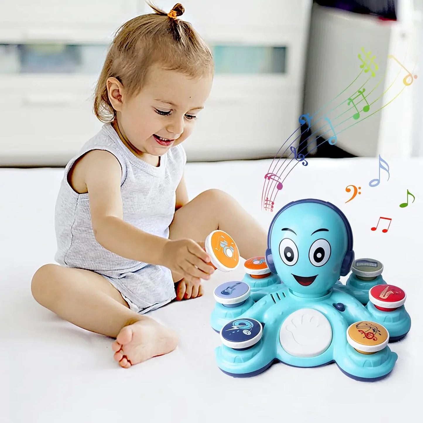 Octopus Jouets de musique Instruments éducatifs musicaux pour enfants d’âge préscolaire Jouet pour l’anniversaire