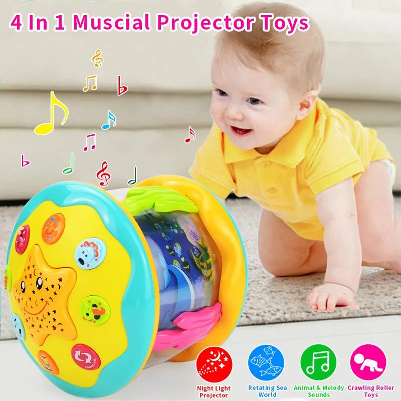 Jouets pour bébés 6 à 12 mois musical, Ocean Projecteur rotatif Cadeaux pour bébés pour les tout-petits Enfants