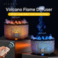 Diffuseur d'humidificateurs d'aromathérapie Flame Volcano avec lumières colorées, télécommande, 560ml