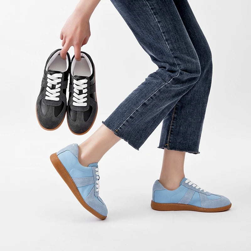 AIYUQI Baskets Femme  Nouveau Cuir Véritable Dames