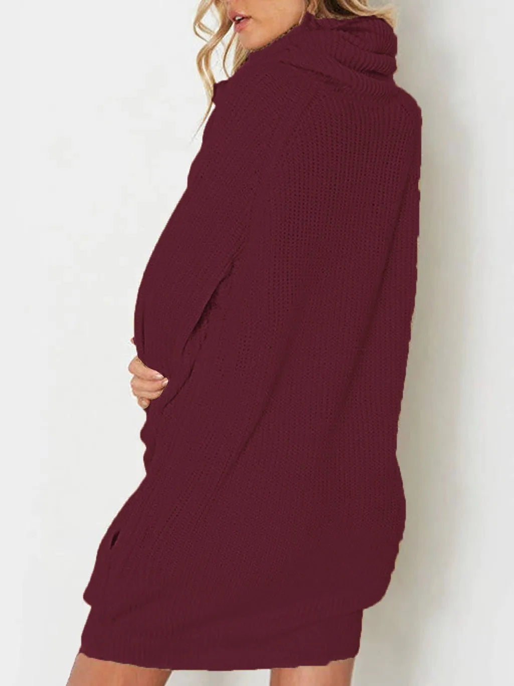 Pull automne & hiver grande taille élégant en tricot haut