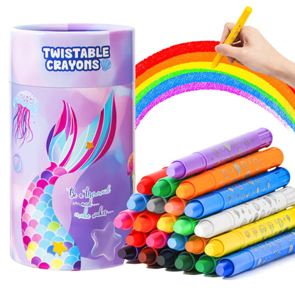 24 couleurs licorne crayons de cire pour enfants lavables et effaçables crayons de couleur ensemble pour enfants bébé crayon à séchage rapide cadeau d’anniversaire Pas Cher