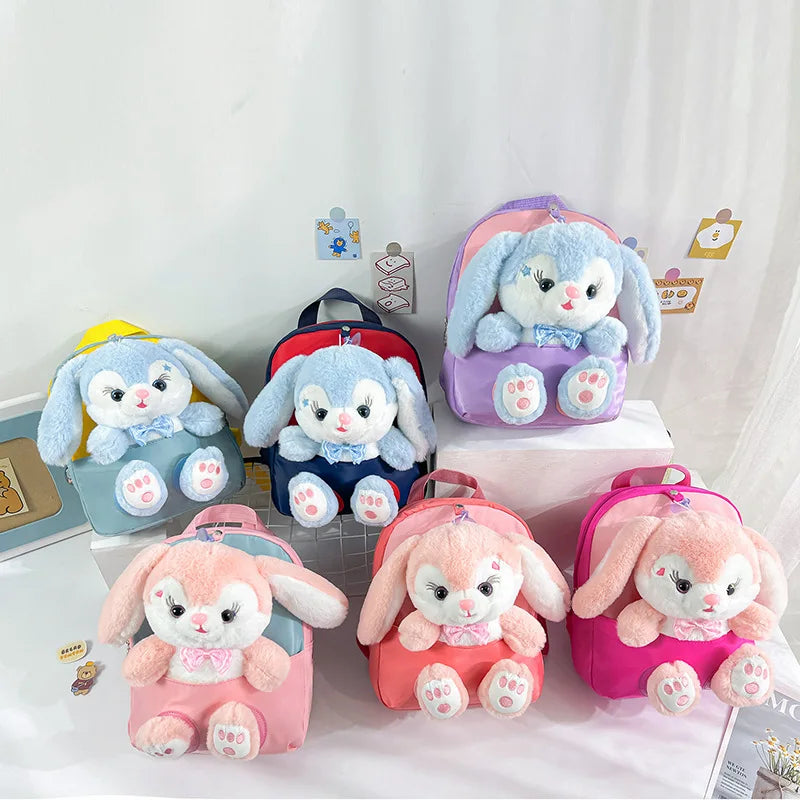 Fanelod Cartable préscolaire,Sac à Dos Scolaire pour Filles | Cartable Ours en Peluche, Jouets Mignons pour Filles Garçons, Sac à Dos pour Voyage, Pique-Nique, Garderie, Crèche