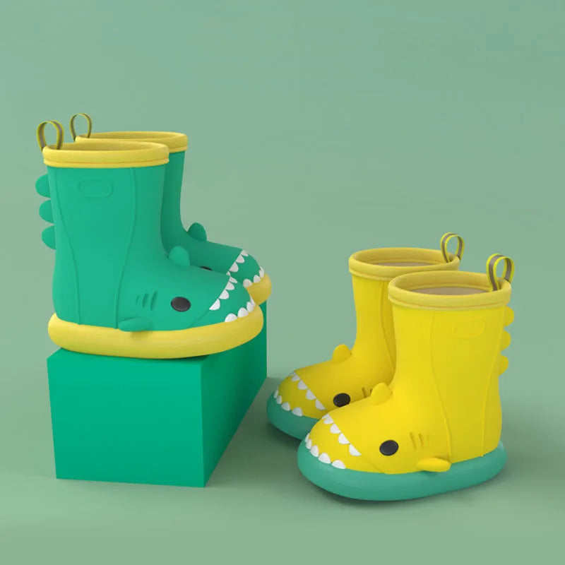 Bottes De Pluie Imperméables Chaussures De Pluie Dessin Animé Requin