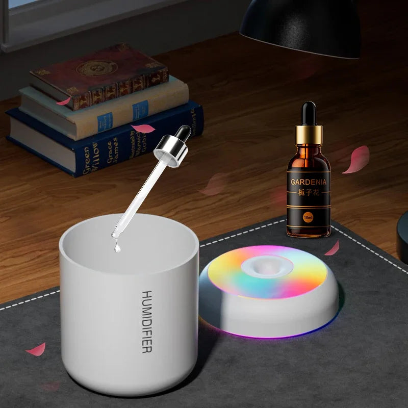 Mini humidificateur d'air électrique USB, diffuseur d'arômes, brumisateur d'aromathérapie, lumières pour voiture, maison