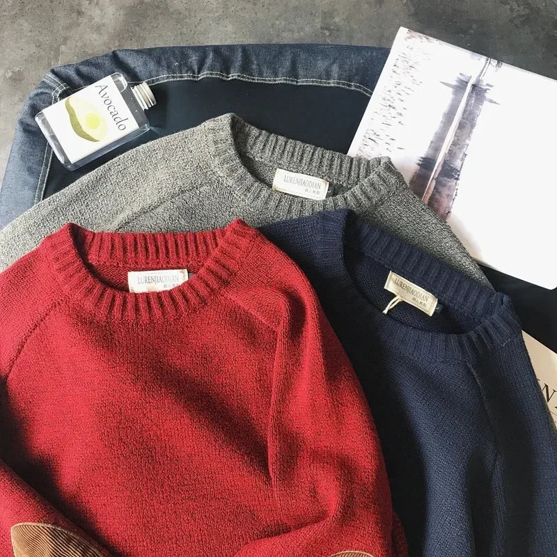 Pull  à manches longues et col rond pour homme