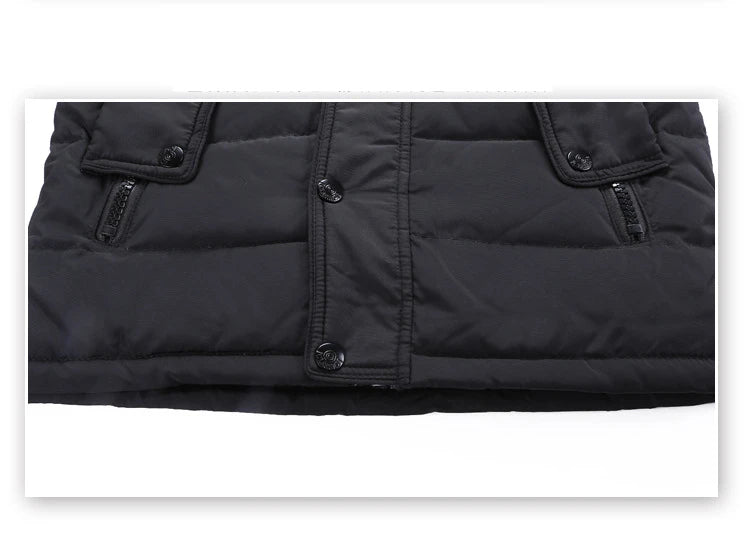 Manteau long et épais en duvet pour garçon , vêtement d'extérieur pour l'hiver